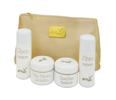 GERnetic SET Дорожный набор в косметичке N 4: Glyco, 50 мл + Fibro, 50мл + Synchro, 30 мл + Vasco, 30 мл (1 набор)